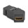 Delock Keystone Modul HDMI Einbaubuchse zu HDMI Buchse 45° gewinkelt 8K 60 Hz schwarz