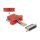 Delock D-Sub 25 Pin Stecker zu RJ45 Buchse Montagesatz rot