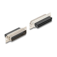 Delock D-Sub 25 Pin Stecker zu RJ12 Buchse Montagesatz blau