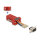 Delock D-Sub 9 Pin Stecker zu RJ45 Buchse Montagesatz rot