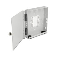 Delock LWL Wandbox für 4 x SC Simplex oder LC Duplex Adapter Metallgehäuse