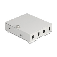 Delock LWL Wandbox für 4 x SC Simplex oder LC Duplex Adapter Metallgehäuse