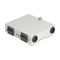 Delock LWL Wandbox für 4 x SC Simplex oder LC Duplex Adapter Metallgehäuse