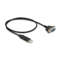 Delock USB RS-232 Adapter USB 2.0 zu D-Sub 9 Stecker mit Muttern kompaktem seriellen Steckergehäuse 50 cm