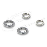 Delock Hohlstecker Adapter DC 5,5 x 2,1 mm Buchse auf Buchse mit Gewinde gewinkelt 90°