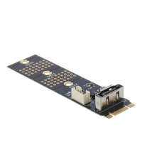 Delock Adapter M.2 Key B Stecker zu SATA 7 Pin vertikal
