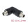 Delock Hohlstecker Adapter DC 5,5 x 2,5 mm Buchse auf Buchse mit Gewinde gewinkelt 90°
