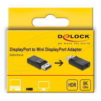 Delock DisplayPort zu Mini DisplayPort Adapter 8K mit HDR und HDCP Unterstützung - bidirektional