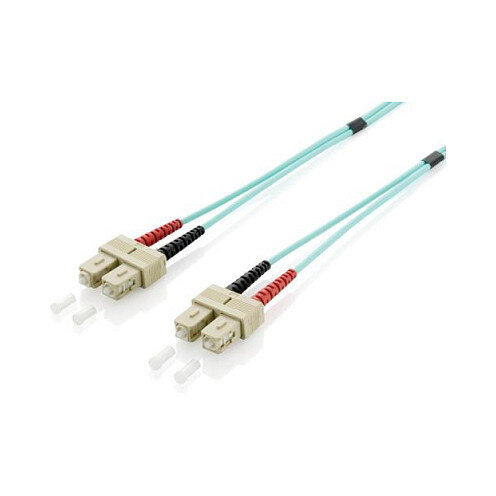 Equip LWL Patchkabel SC->SC 5.00m Multimode Duplex OM3 turq Polybeutel