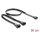 Delock Y-Lüfterkabel 1 x 4 Pin PWM Buchse zu 2 x 4 Pin PWM Stecker schwarz ? 50 cm Länge mit 20 cm Abzweigen