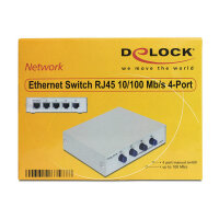 DELOCK DATA Switch 4-port RJ45 10/100manuell
