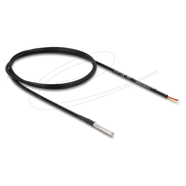 Delock Temperaturfühler-Kabel mit 3 x offene Kabelenden DS18B20 1 m