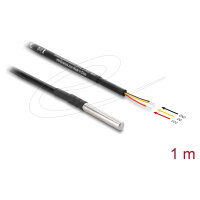 Delock Temperaturfühler-Kabel mit 3 x offene Kabelenden DS18B20 1 m