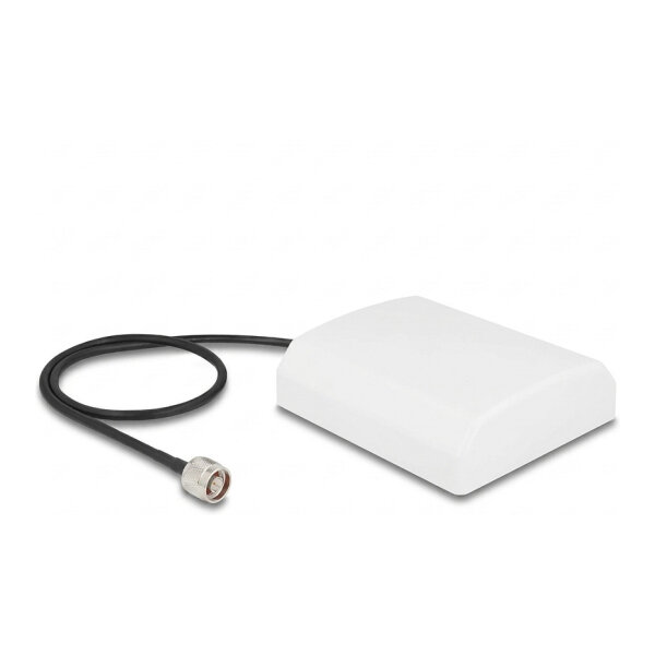 Delock WiFi 2,4 GHz Antenne N Stecker 8 dBi direktional mit Anschlusskabel RG-58, 50 cm wei outdoor