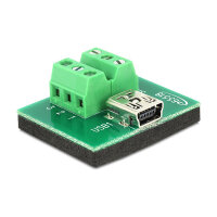 Delock Adapter Mini USB Buchse > Terminalblock 6 Pin