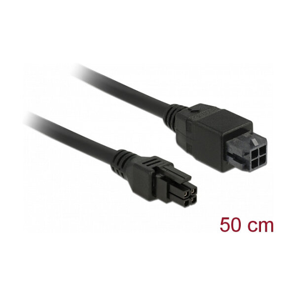 Delock Micro Fit 3.0 4 Pin Verlängerungskabel Stecker > Buchse 50 cm