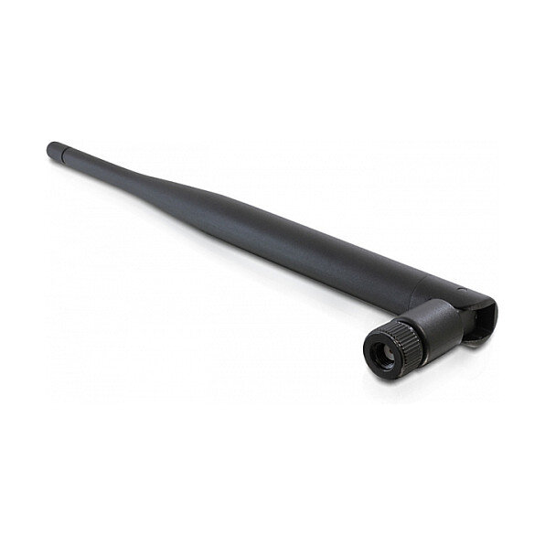 Delock WLAN 802.11 ac/a/b/g/n Antenne RP-SMA Stecker 4 - 5 dBi omnidirektional mit Kippgelenk schwarz