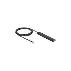 Delock WiFi 5,8 GHz Antenne RP-SMA Stecker 3 dBi omnidirektional mit Anschlusskabel RG-174 3 m schwarz Klebemontage