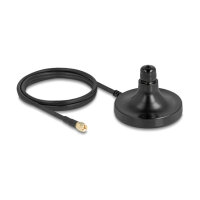 Delock Magnetischer Antennen Standfuß 1 x N Buchse zu 1 x SMA Stecker ULA100 1 m outdoor schwarz