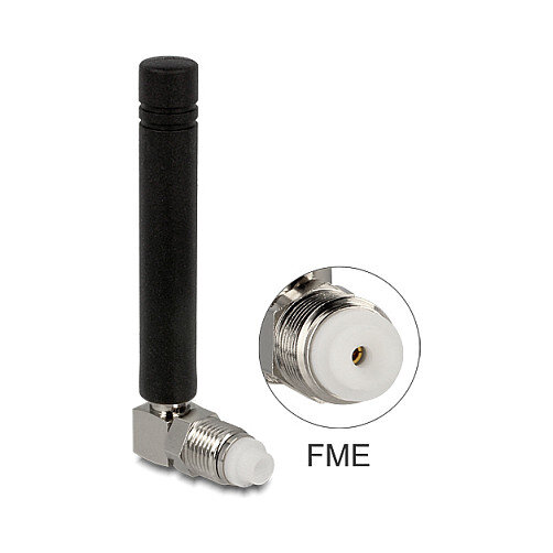 Delock GSM Quadband Antenne FME 2 dBi 90° omnidirektional starr schwarz