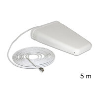 Delock LTE Band 20/1/3/7 Antenne N Buchse 8 ~ 9 dBi 5 m RG-58 direktional weiß outdoor