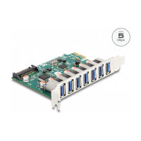PCI Express x1 Karte zu 7 x extern USB 5 Gbps Typ-A Buchse