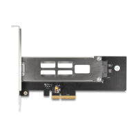 Wechselrahmen PCI Express Karte für 1 x M.2 NVMe SSD - Low Profile Formfaktor