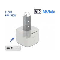 M.2 Dockingstation für 2 x M.2 NVMe PCIe SSD mit Klon Funktion