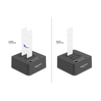 USB 20 Gbps M.2 Dockingstation für 2 x M.2 NVMe PCIe SSD mit Klon- und Löschfunktion