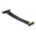 Riser Karte PCI Express x4 Stecker 90° gewinkelt zu x4 Slot 90° gewinkelt mit Kabel 60 cm