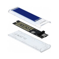 Externes Gehäuse für M.2 NVMe PCIe SSD mit USB Type-C™ Buchse transparent