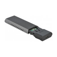 Externes USB Type-C™ Combo Gehäuse für M.2 NVMe PCIe oder SATA SSD - werkzeugfrei