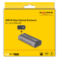 USB Type-C™ 40 Gbps Gehäuse für 1 x M.2 NVMe PCIe SSD