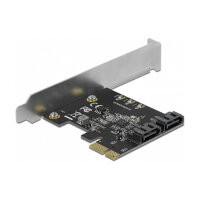 2 Port SATA PCI Express x1 Karte - Low Profile Formfaktor
