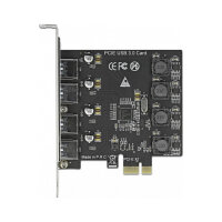PCI Express x1 Karte zu 4 x extern USB Typ-A Buchse USB 5...