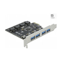 PCI Express x1 Karte zu 4 x extern USB Typ-A Buchse USB 5...