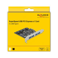 PCI Express x1 Karte zu 4 x extern USB Typ-A Buchse USB 5 Gbps