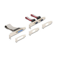 Mini PCIe I/O PCIe full size 1 x Parallel, 2 x Seriell RS-232 mit Spannungsversorgung 5 V / 12 V