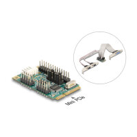 Mini PCIe I/O PCIe full size 1 x Parallel, 2 x Seriell RS-232 mit Spannungsversorgung 5 V / 12 V
