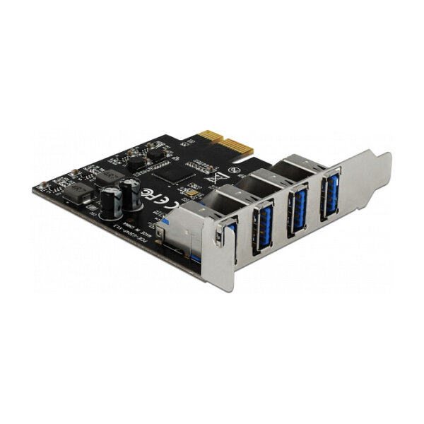 USB 5 Gbps PCI Express x1 Karte mit 4 x externen Typ-A Buchsen