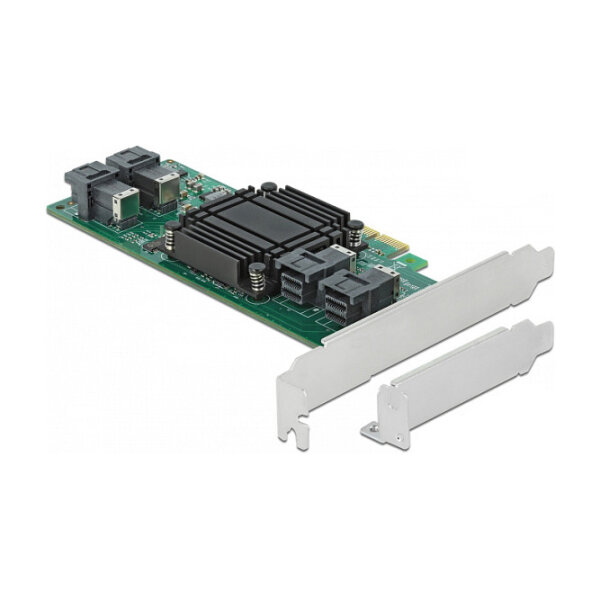 PCI Express x8 Karte zu 4 x intern SFF-8643 NVMe - Low Profile Formfaktor