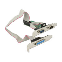 PCI Express x1 Karte zu 2 x Seriell RS-232 + 1 x Parallel