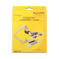 PCI Express x1 Karte zu 2 x Seriell RS-232 + 1 x Parallel