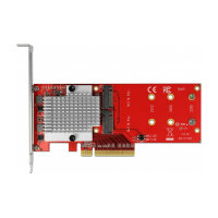 PCI Express x8 Karte zu 2 x intern NVMe M.2 Key M - Low Profile Formfaktor