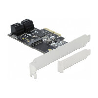 4 Port SATA und 1 Slot M.2 Key B PCI Express x4 Karte -...
