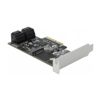 4 Port SATA und 1 Slot M.2 Key B PCI Express x4 Karte -...