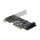 4 Port SATA und 1 Slot M.2 Key B PCI Express x4 Karte - Low Profile Formfaktor