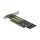 PCI Express x16 Karte zu 1 x M.2 Key B + 1 x NVMe M.2 Key M + 1 x mSATA - Low Profile Formfaktor