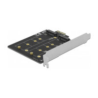 PCI Express x1 Karte zu 2 x intern M.2 Key B