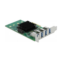 PCI Express x4 Karte zu 4 x extern USB 5 Gbps Quad Channel - Low Profile Formfaktor